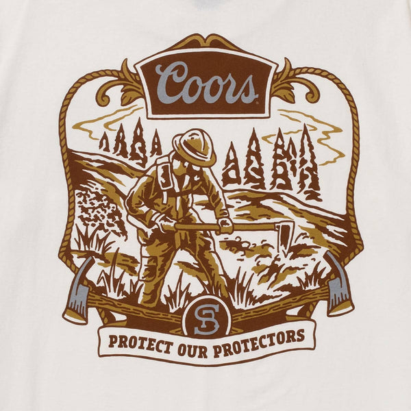 Forest Line Tee Vintage White - Rooster Bus