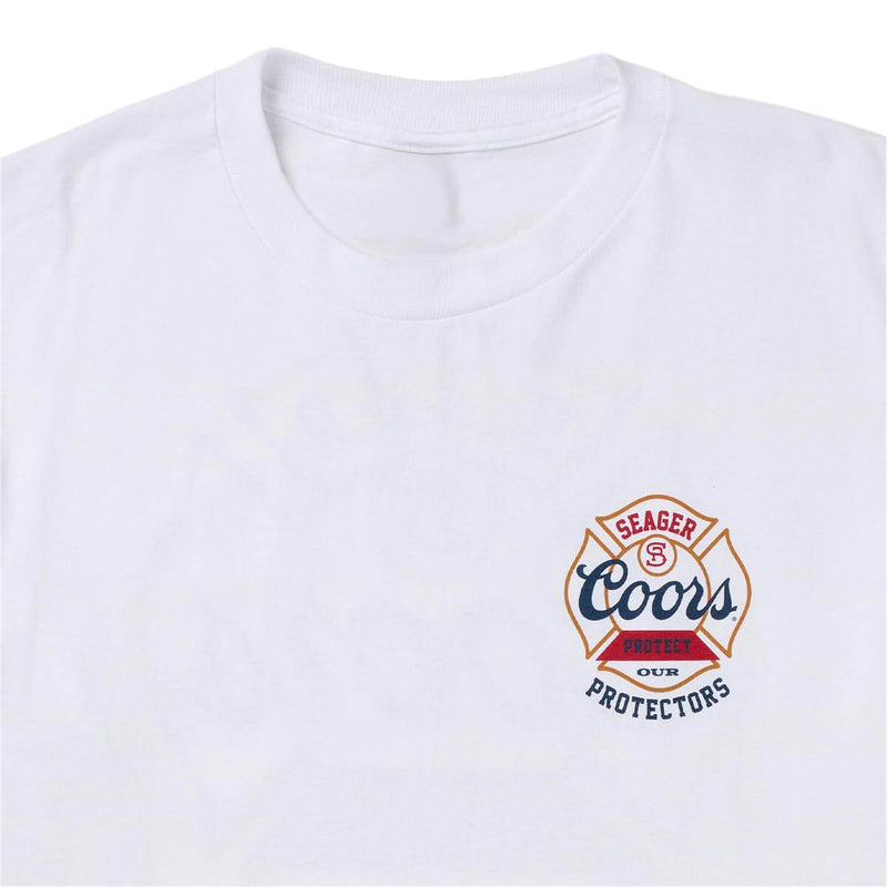 Protectors Badge Tee White - Rooster Bus
