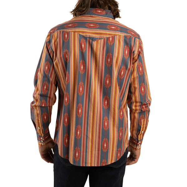The Wyatt Pearl Snap Serape Shirt - Rooster 