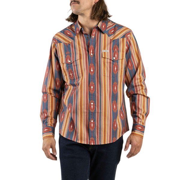 The Wyatt Pearl Snap Serape Shirt - Rooster 