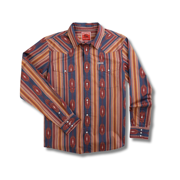 The Wyatt Pearl Snap Serape Shirt - Rooster 