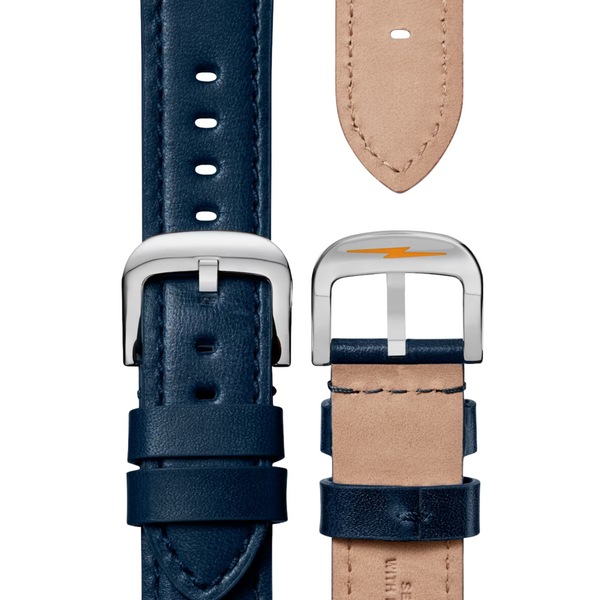Canfield Model C56 3HD 43mm, Navy Leather Strap - Rooster 