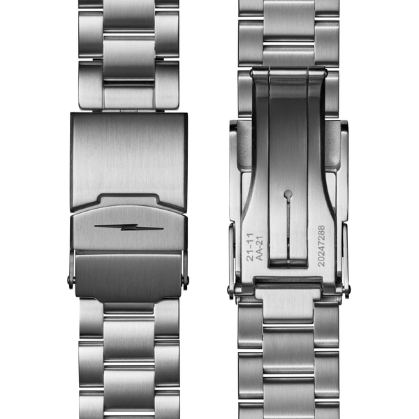 Gift Set: Monster GMT 40mm Silver Bracelet - Rooster 
