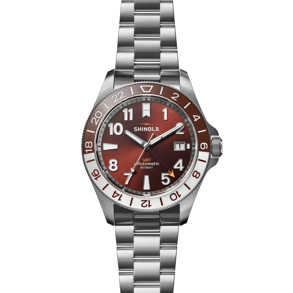 Gift Set: Monster GMT 40mm Silver Bracelet - Rooster 
