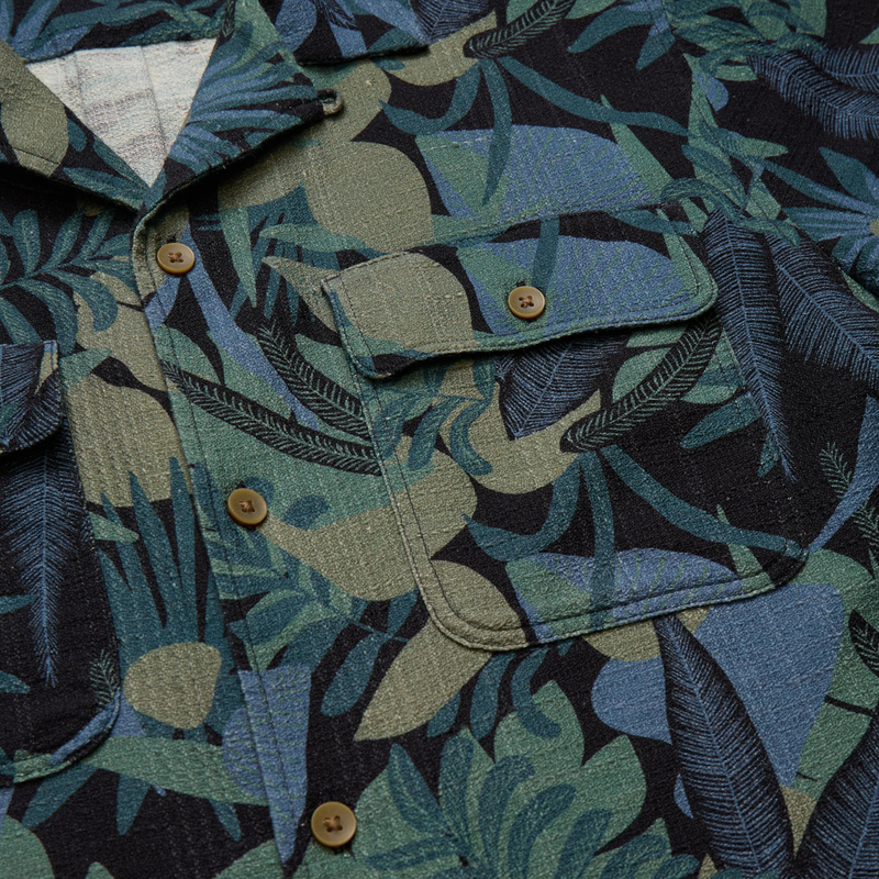 Shores Club Shirt - Tropical Dimension – Antique Black