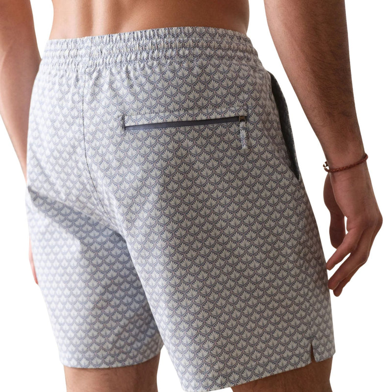 Lined Sport & Swim Short 6" – Light Blue Agave Print