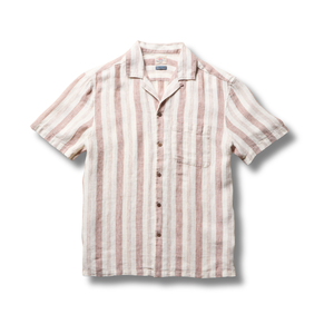 Ss Palma Linen Camp Shirt - Rooster 
