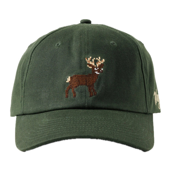 Stag Waxed Canvas Hat Green - Rooster Bus