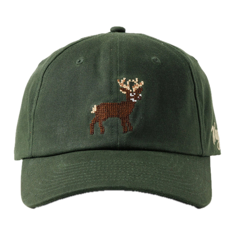Stag Waxed Canvas Hat Green - Rooster Bus