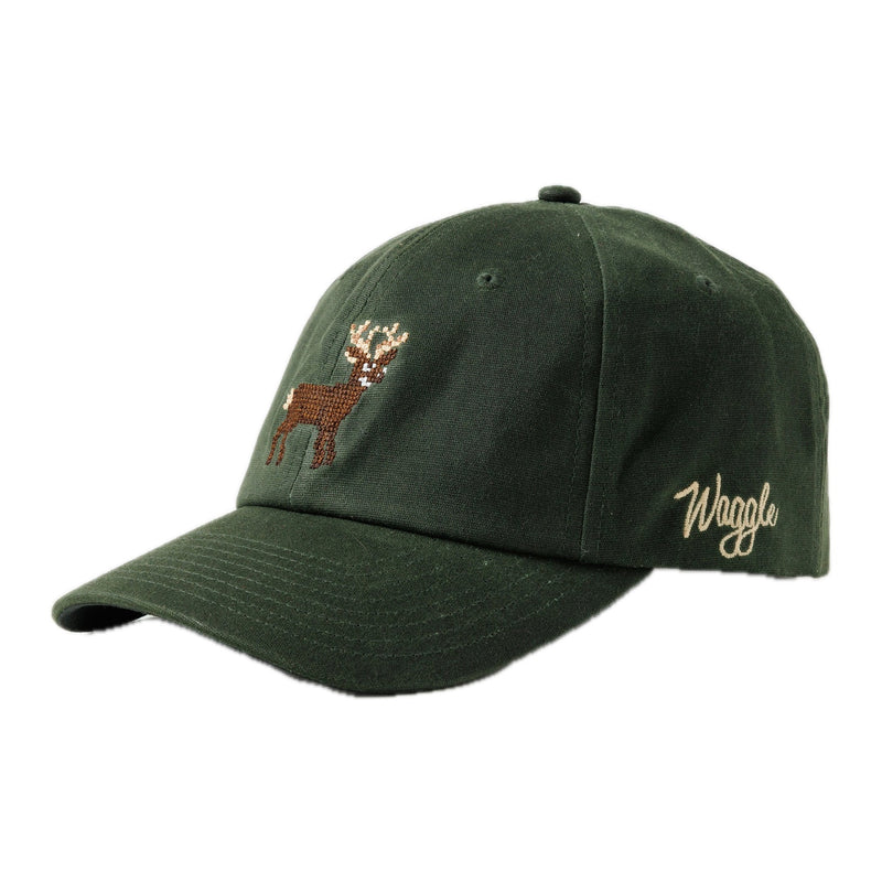 Stag Waxed Canvas Hat Green - Rooster Bus