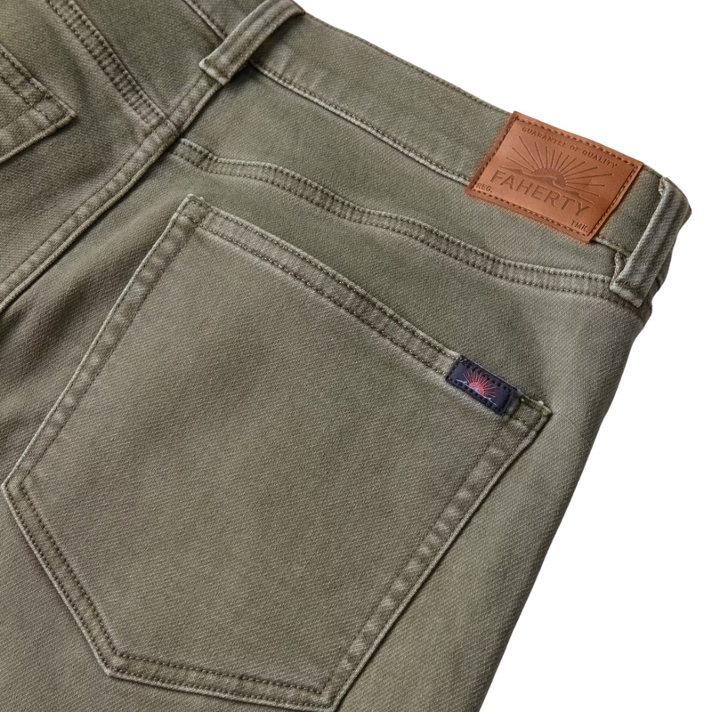 Stretch Terry 5-Pocket Pant – Island Olive
