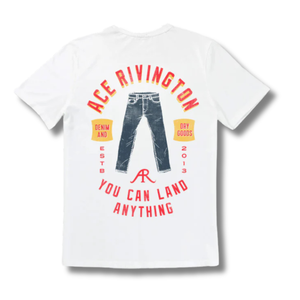Super Supima Tee - Ace Denim - Chalk - Rooster 