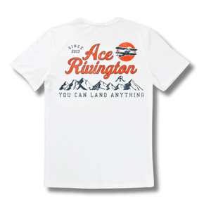 Super Supima Tee - Mountains - Chalk - Rooster 