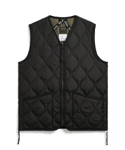 Military Zip V-Neck Down Vest (Hard Shell)