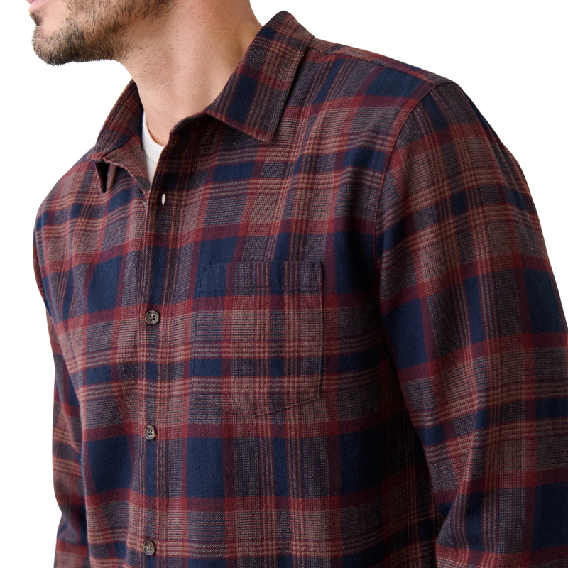 Tahoe Flannel Shirt – Navy/Burgandy Plaid