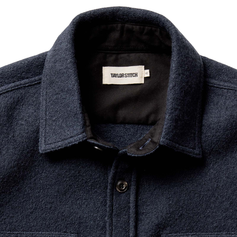 The Connor Overshirt – Dark Navy Boucle