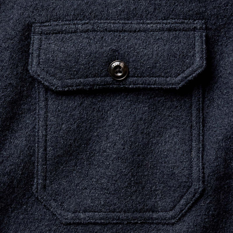 The Connor Overshirt – Dark Navy Boucle
