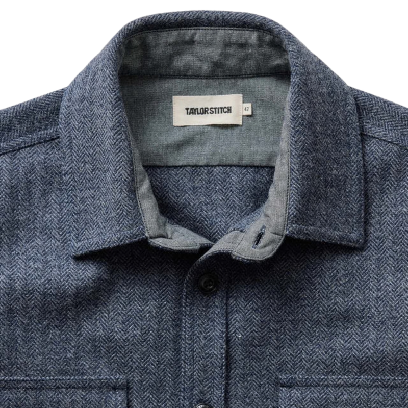 The CPO Overshirt – Indigo Ash Wool Herringbone