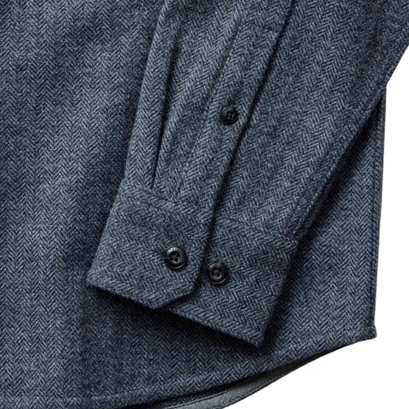 The CPO Overshirt – Indigo Ash Wool Herringbone