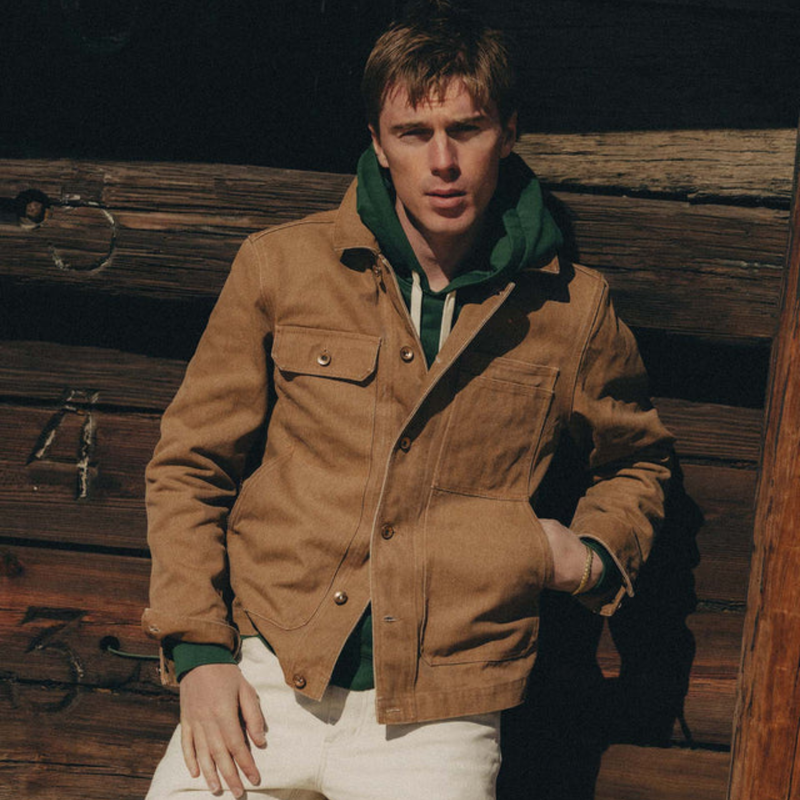 The Longshore Jacket – Tobacco Chipped Canvas