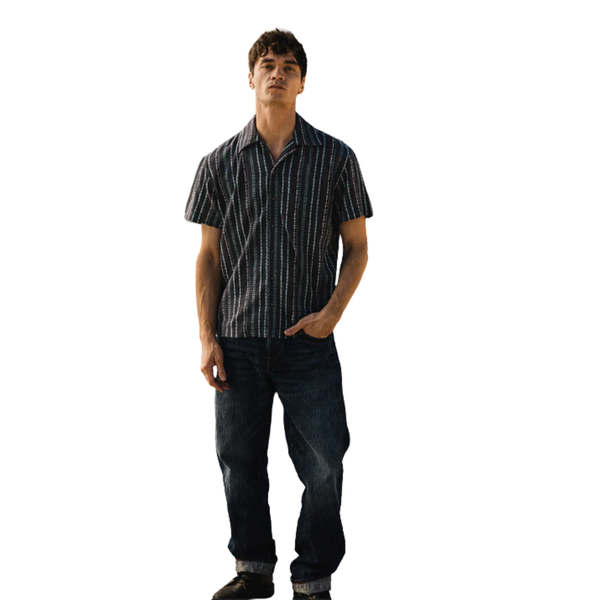 The Wrench Gauze Dobby Stripe Shirt – CHARCOAL