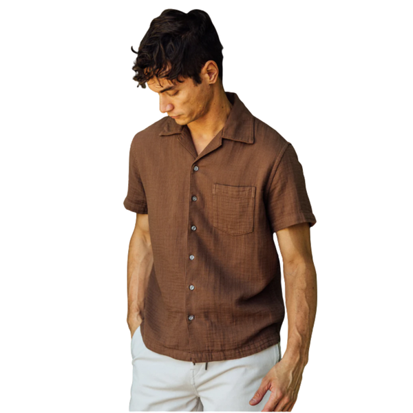 The Wrench Waffle Double Gauze Shirt – BOURBON