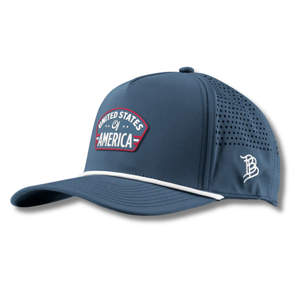 United States of America Badge Curved 5 Panel Rope - Rooster 