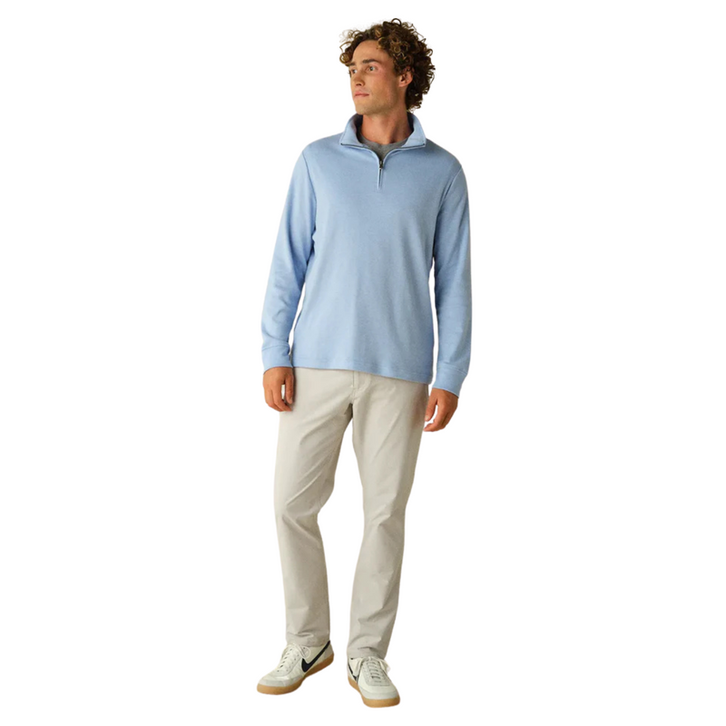 Larchmont Quarter Zip – Light Blue Heather