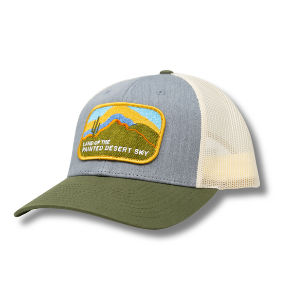 Painted Desert Grey/Birch/Green Trucker