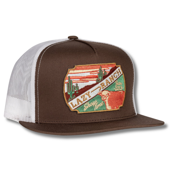Brown & White Hereford Sky Trucker - Rooster 