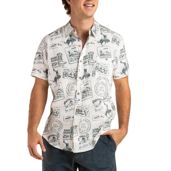 City Clicker Button Up Short Sleeve - Rooster 