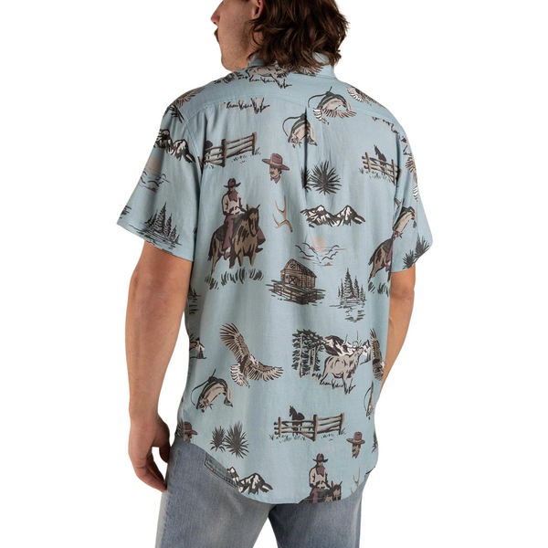 City Clicker Button Up Short Sleeve - Rooster 