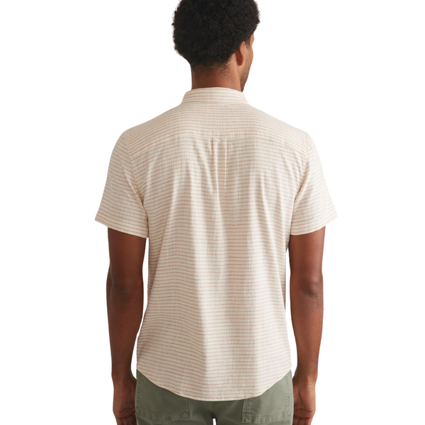 Stretch Selvage Short Sleeve Shirt Warm Stripe - Rooster 