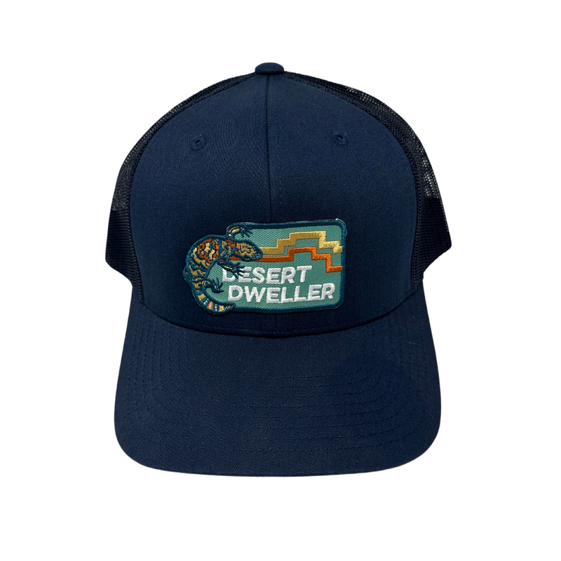 Gila Lizard Desert Dweller Trucker – Navy