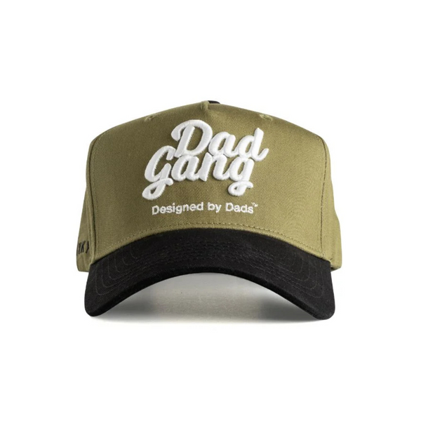 Dad Gang Hat Olive and Black