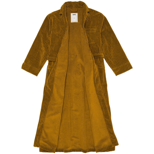 Santiago Striped Velour Long Robe