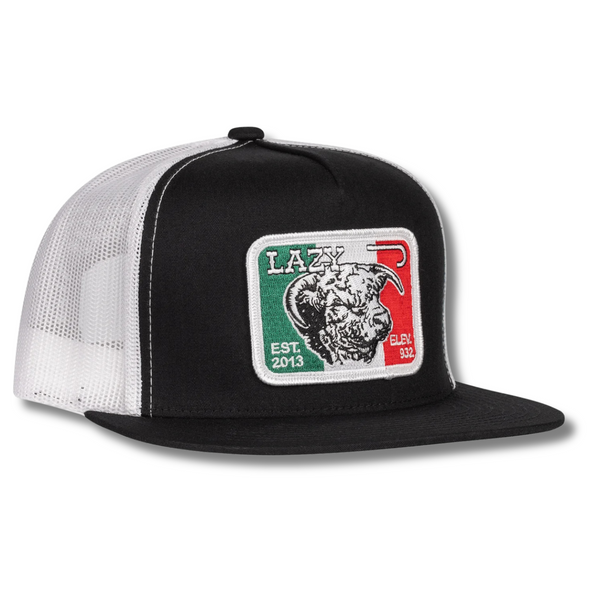 Black & White Mexico Elevation Trucker - Rooster 
