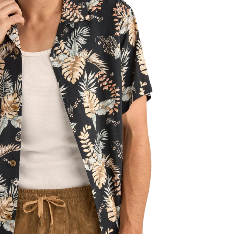 Tropical Paisley SS Shirt – Black