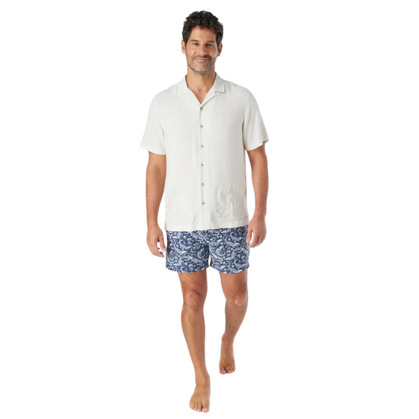 Marina Camp Shirt - White Lotus - Rooster 