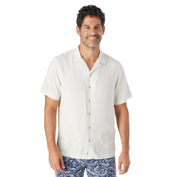 Marina Camp Shirt - White Lotus - Rooster 