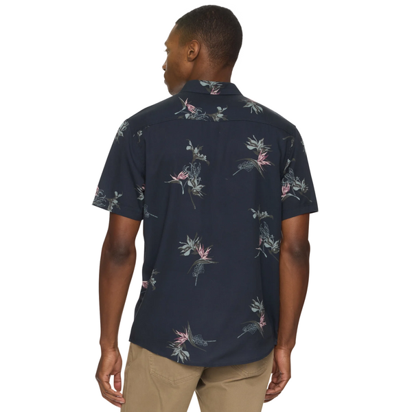 Charleston SS Tropical Flower Print Shirt - Rooster 