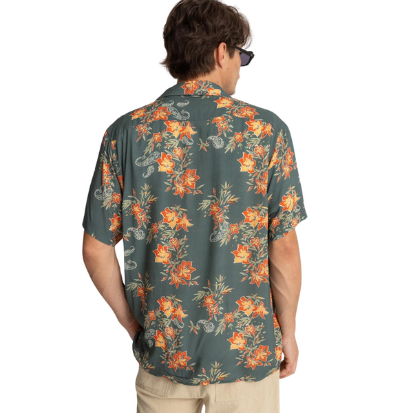 Tropical Paisley Cuban SS Shirt - Rooster 