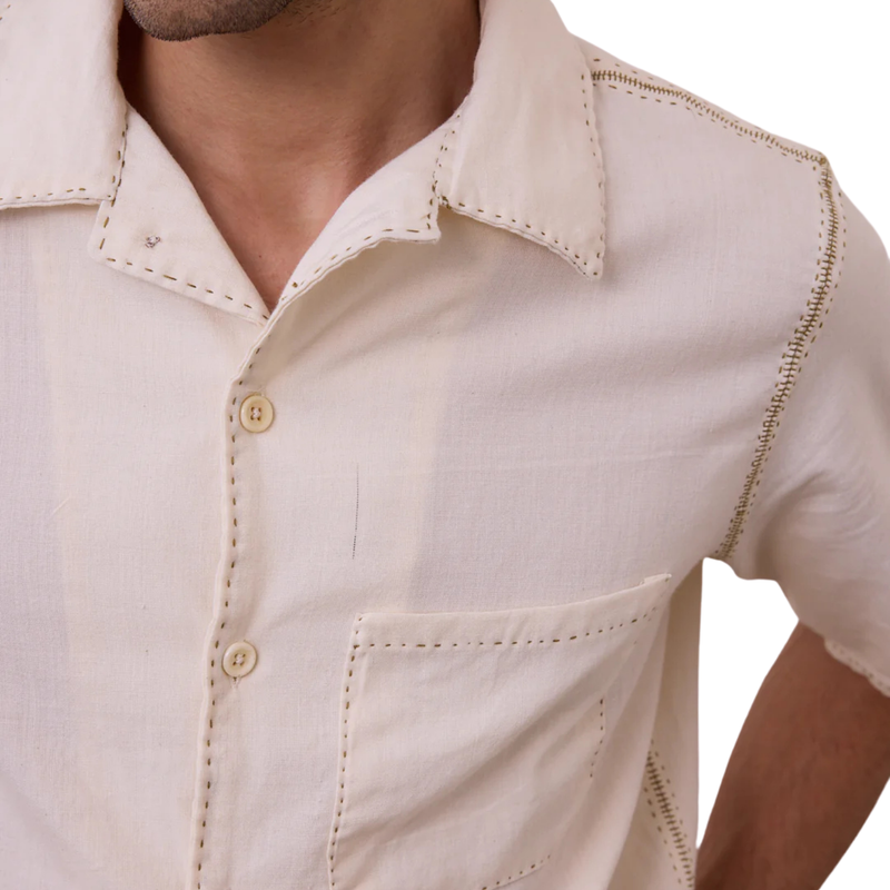 Khushi Camp Shirt Handsewn – Natural