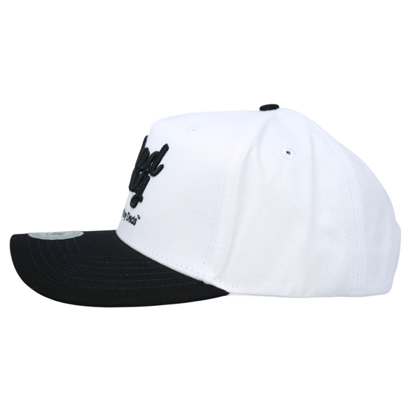 White & Black Logo Hat - Rooster 