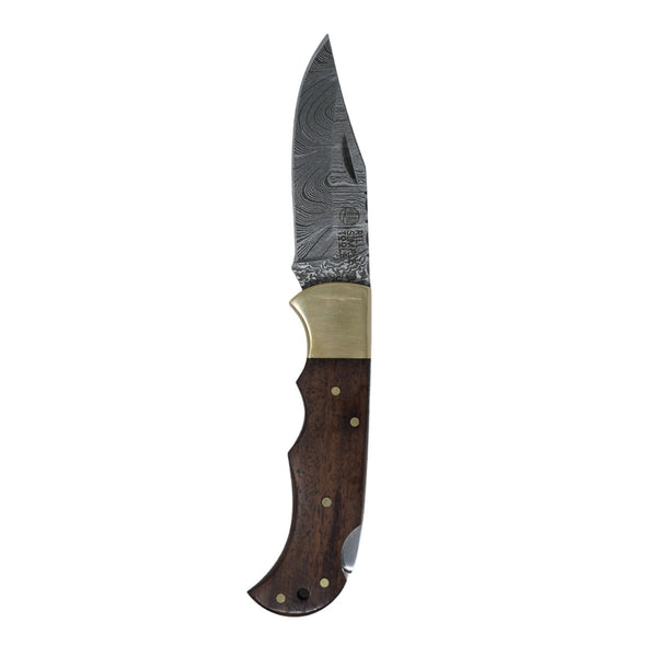 Woody Damascus Folder - Rooster 