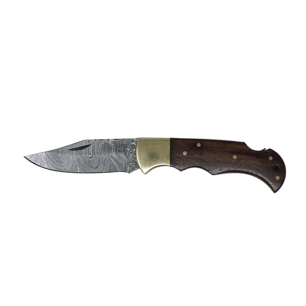 Woody Damascus Folder - Rooster 