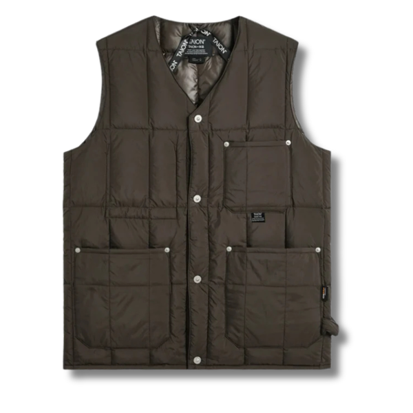 Work V-Neck Button Down Vest - Rooster 