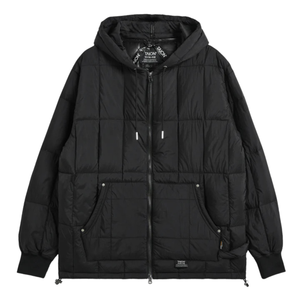 Work W-Zip Hood Rib Down Jacket - Rooster 