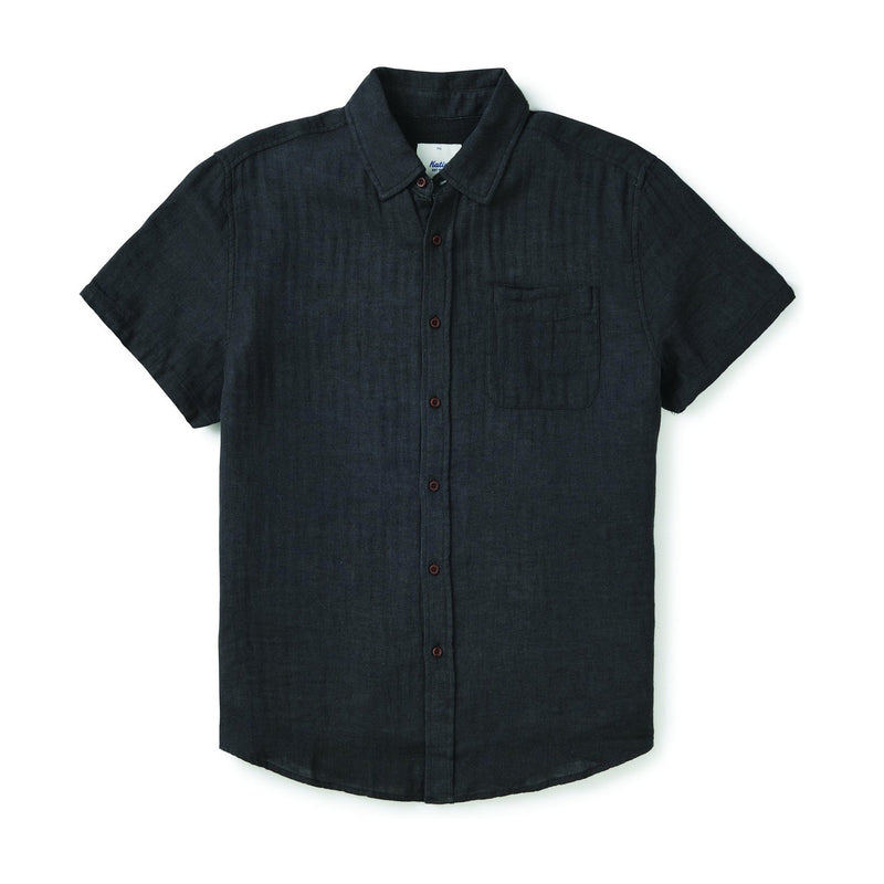 Alan Solid Shirt – Black Wash