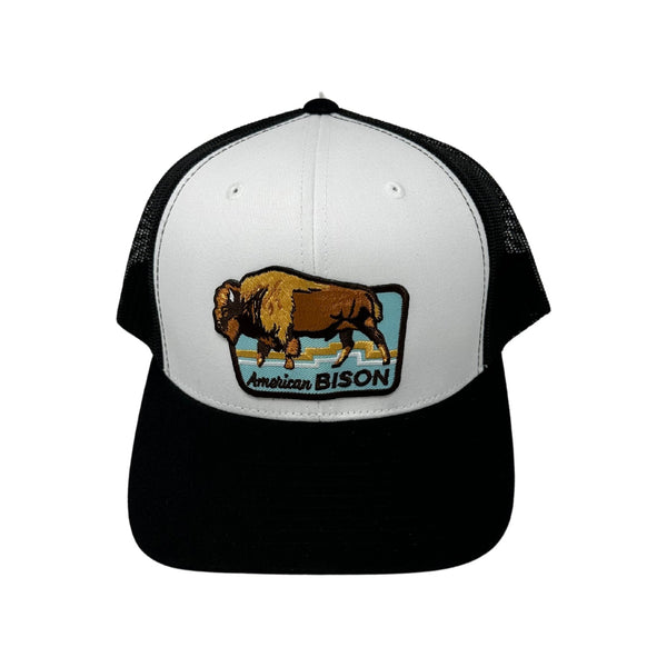 American Bison Trucker – White/Black